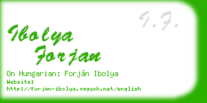 ibolya forjan business card